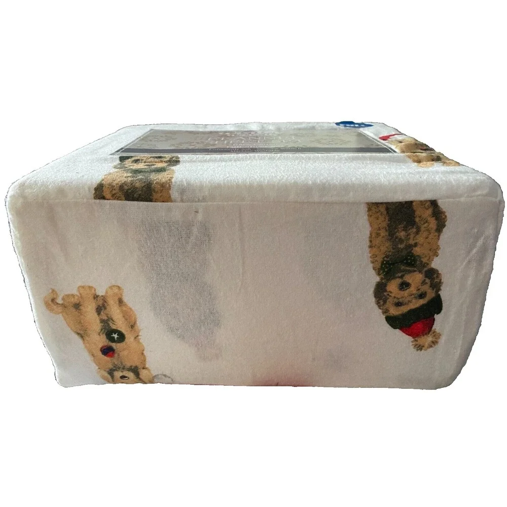 NEW HOLIDAY DOGS Flannel Full Size Flannel Sheet Set SO CUTE AND SOFT!